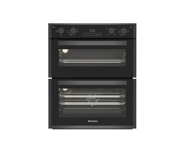 Blomberg 59.4cm Built-Under Electric Double Oven - Dark Steel (Integrated)
