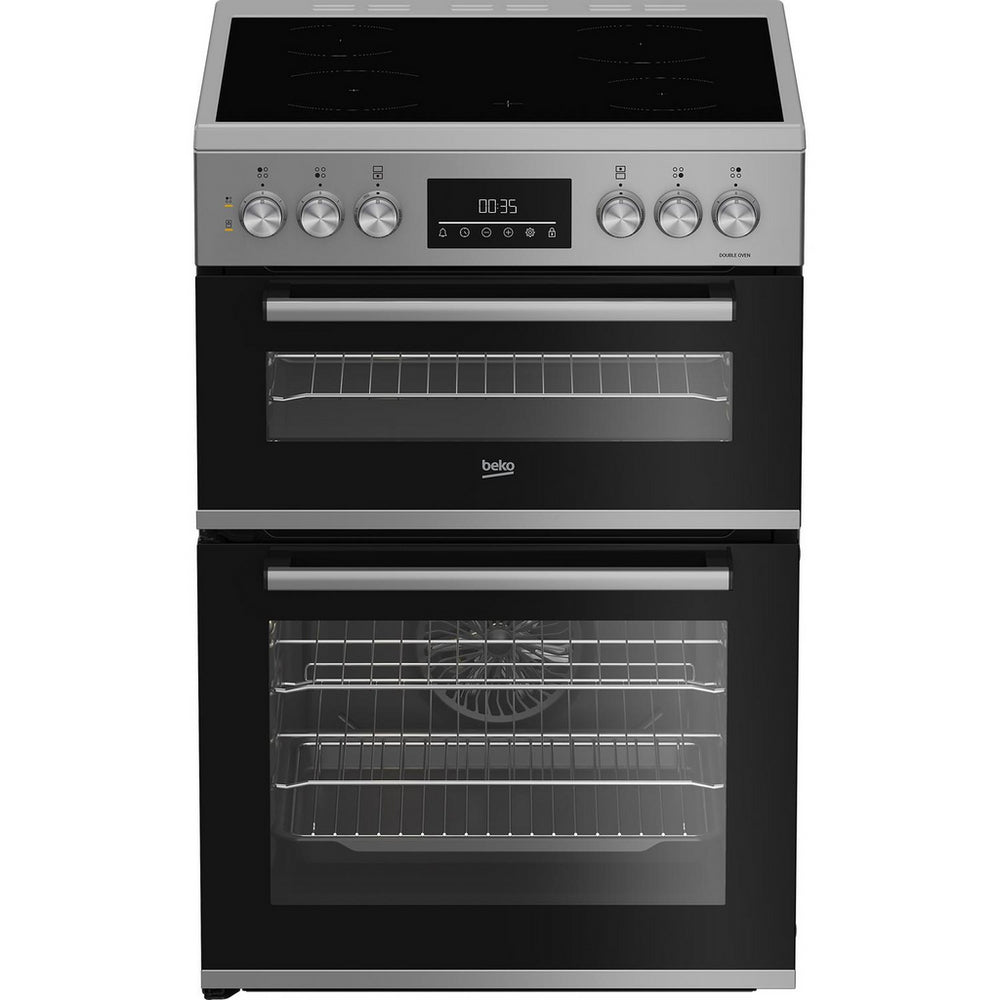 Beko 60cm Double Oven Electric Cooker, Ceramic Hob