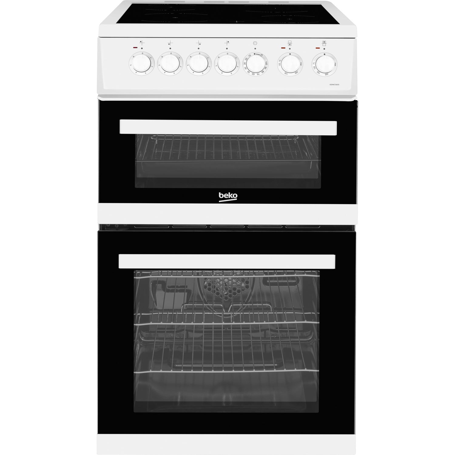 Beko 50cm Electric Double Oven - White