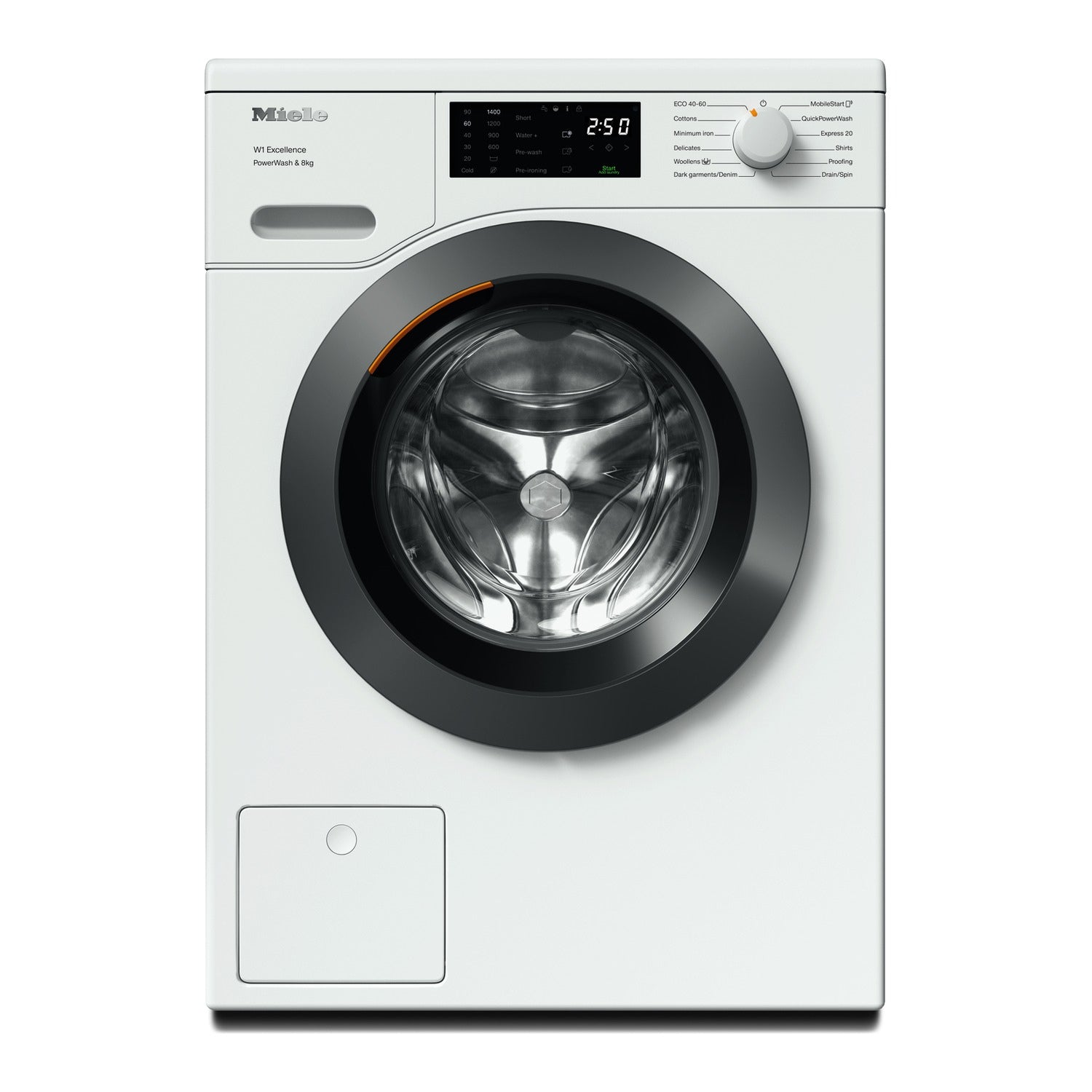 Miele 8kg 1400 Spin TwinDos Washing Machine - White