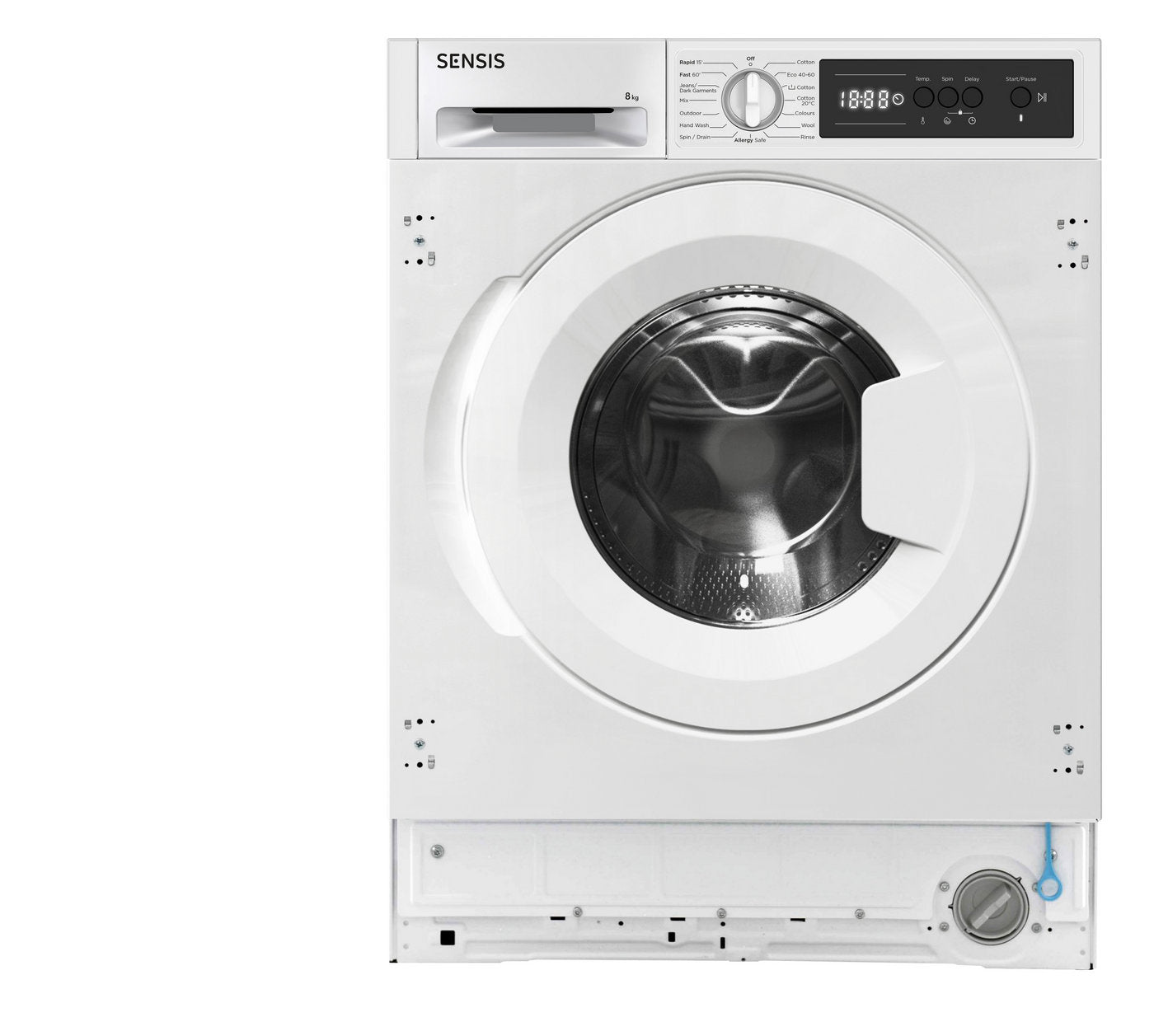 Sensis 8kg 1400 Spin Washing Machine - White (Integrated)