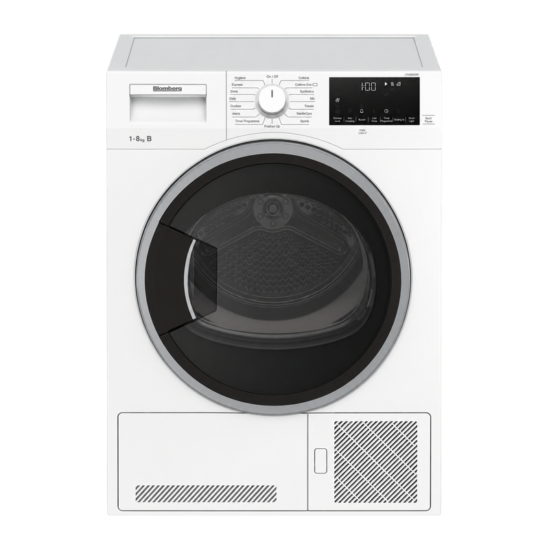 Blomberg LTK38020W 8kg Condenser Tumble Dryer - White