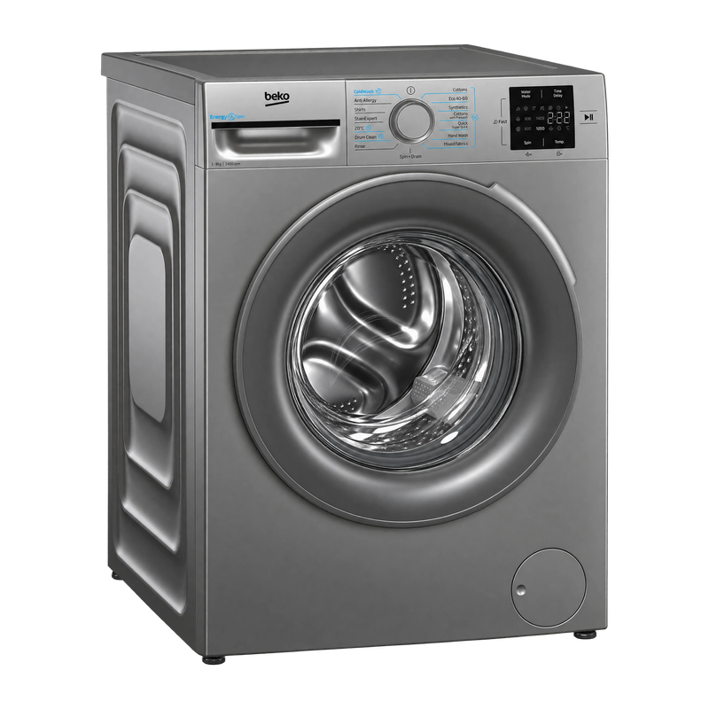 Beko BMN3WT3841S 8kg 1400 Spin EnergySpin Washing Machine - Silver