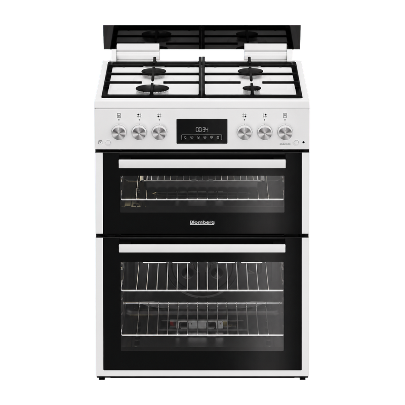 Blomberg GGRN655W 60cm Double Oven Gas Cooker with Gas Hob - White