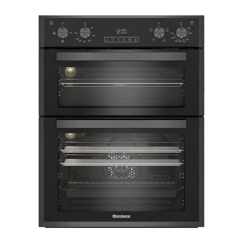 Blomberg RODN9202DX 59.4cm Built In Electric Double Oven - Dark Steel