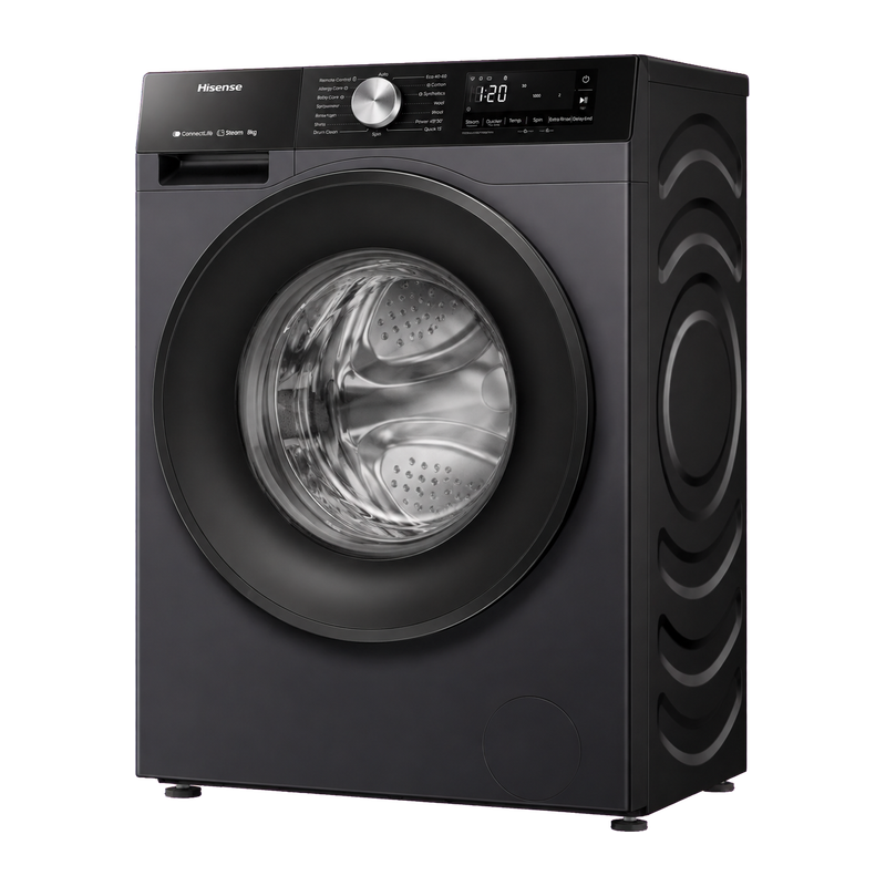 Hisense WF3S8043BB3 8kg 1400 Spin Washing Machine - Black