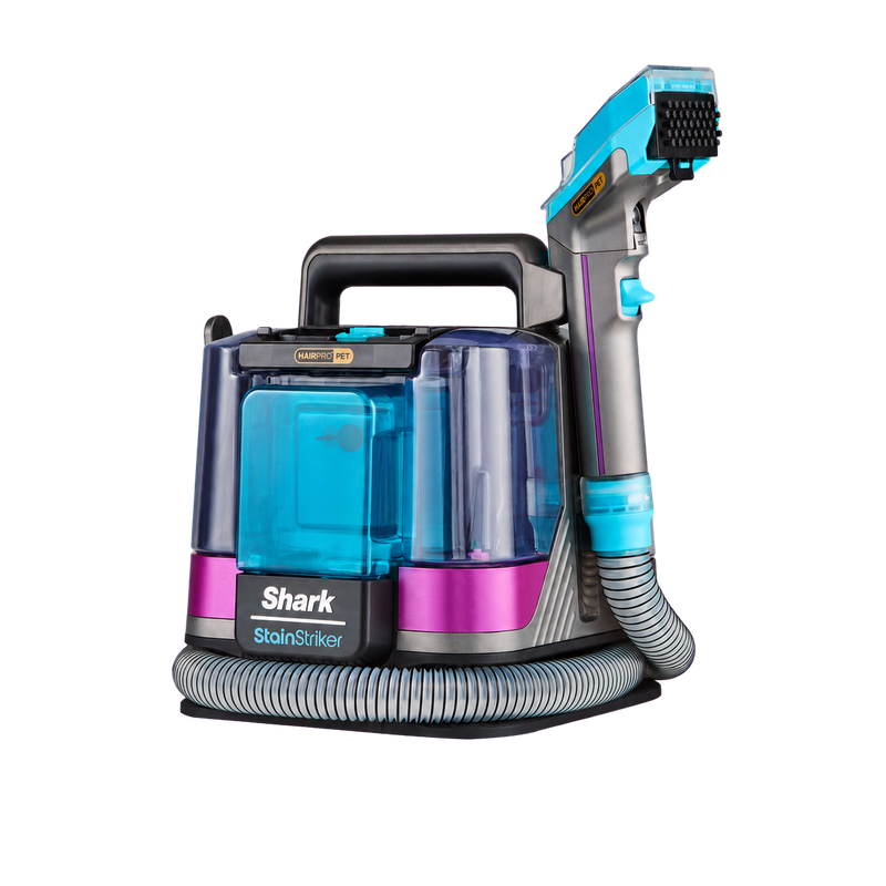 Shark PX250UKT StainStriker HairPro Pet Stain & Spot Cleaner - Dark Silver & Force Fuchsia