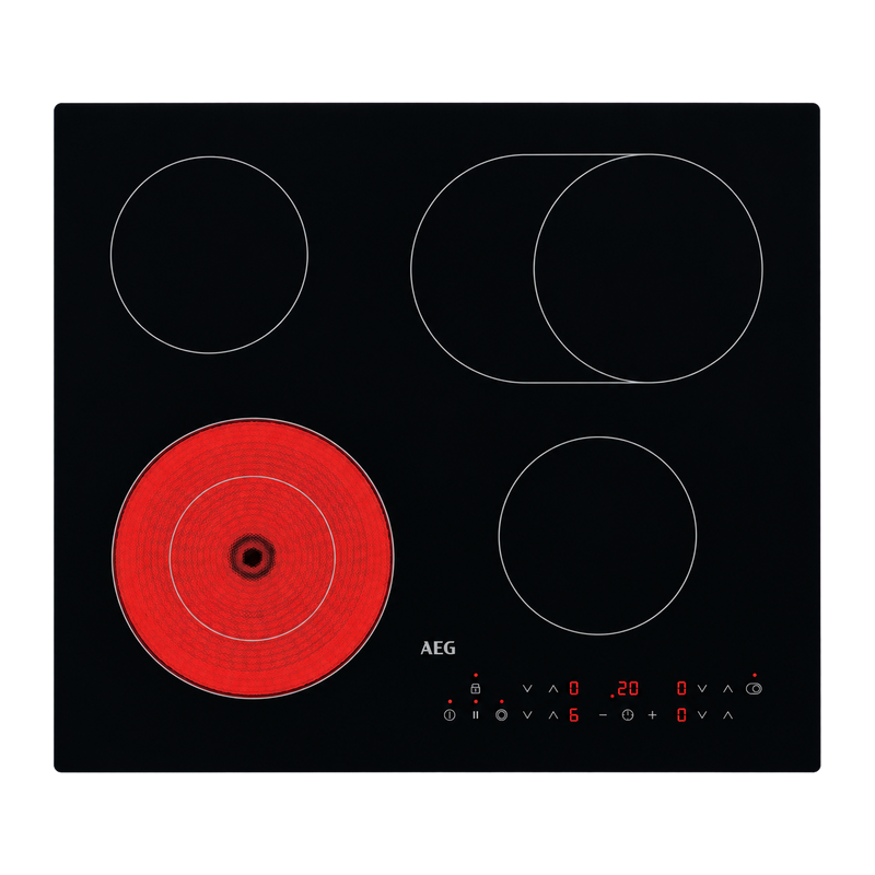AEG HRX64360CB 59cm Ceramic Hob - Black