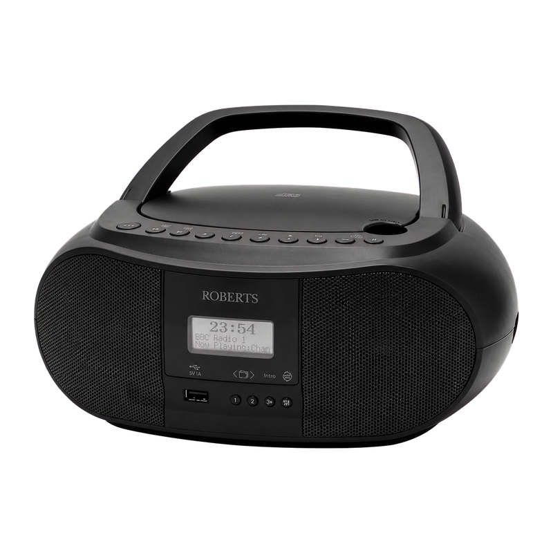 Roberts Zoombox 4 DAB/DAB+/FM/CD Bluetooth Portable Boombox - Black
