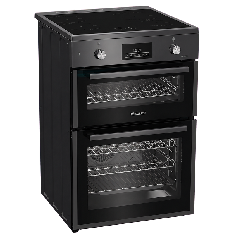 Blomberg HIRN651N 60cm Double Oven Electric Cooker with Induction Hob - Anthracite