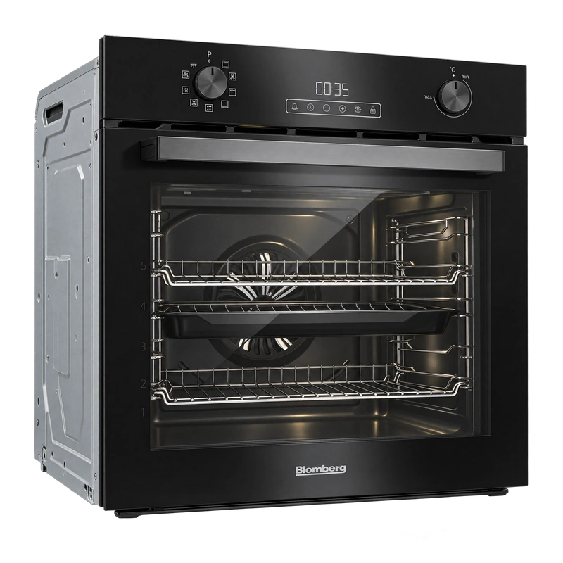 Blomberg AeroChef ROEN8232BP 60cm Built In Electric Single Oven - Black
