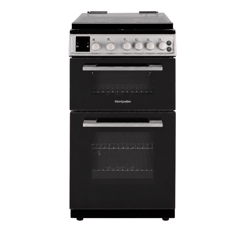 Montpellier MDOG50LS 50cm Double Gas Cooker in Silver