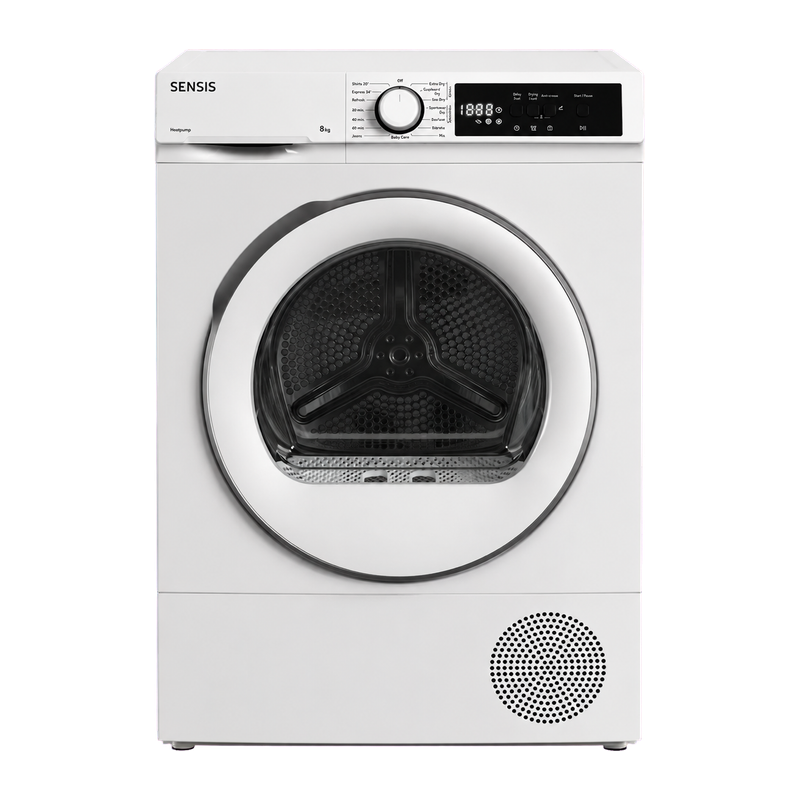 Sensis TDHF018A2W 8kg Heat Pump Tumble Dryer - White