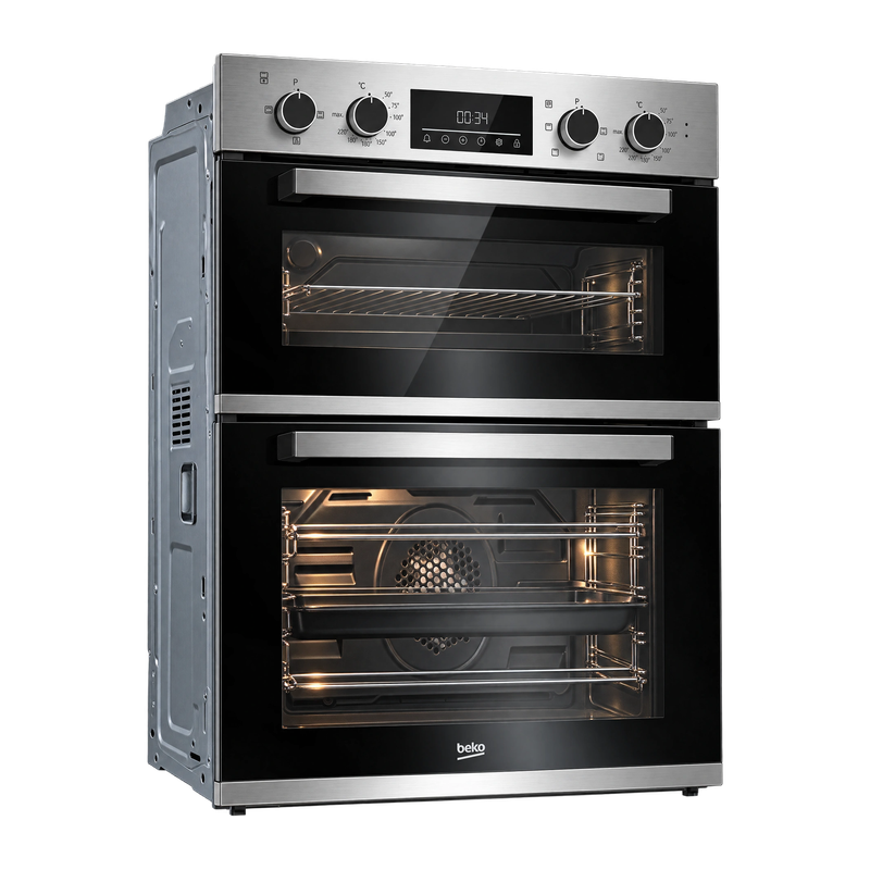 Beko CDFY22309X 59.4cm Built In Double Oven - Stainless Steel