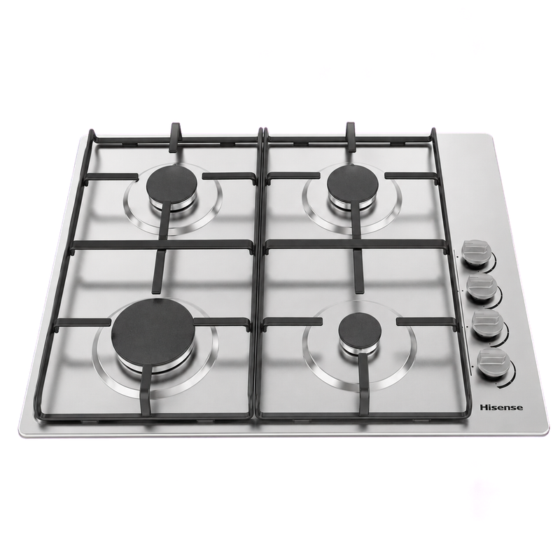 Hisense GM642XHS 60cm Gas Hob - Stainless Steel