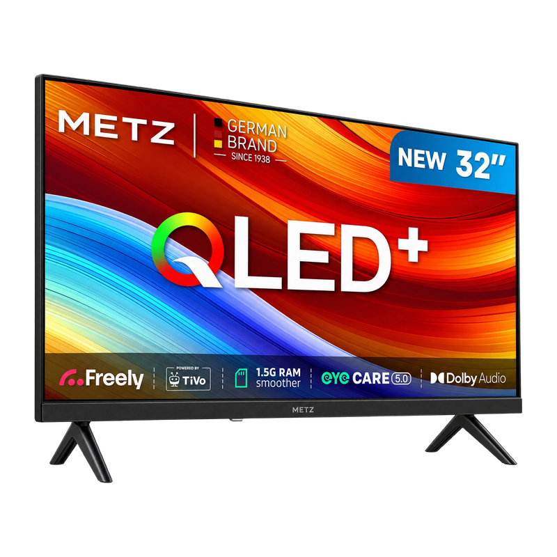 Metz 32MQH6800ZUK 32" Metz HD Smart QLED TV with Freely Power by Tivo - Black