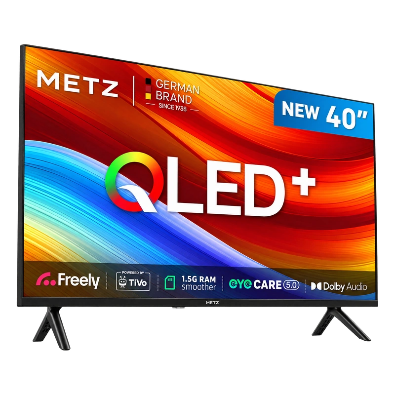 Metz 40MQH6800ZUK 40" HD Smart QLED TV with Freely Power by Tivo - Black