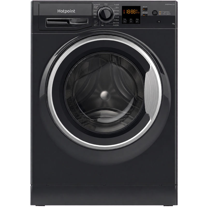 Hotpoint NSWF946BSUK 9kg 1400 Spin Washing Machine - Black