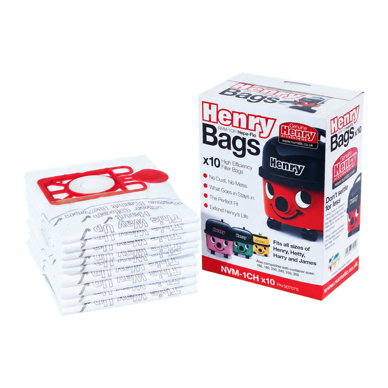 Numatic 907075 Henry HepaFlo Filter Bags - 10 Pack - White