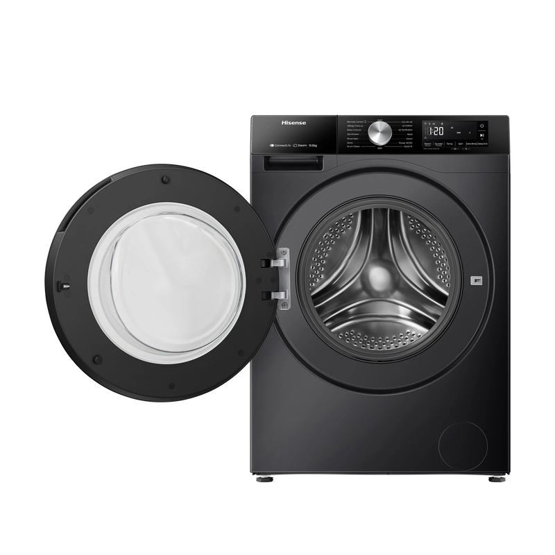 Hisense WF3S1043BB3 10.5kg 1400 Spin Steam Washing Machine - Black