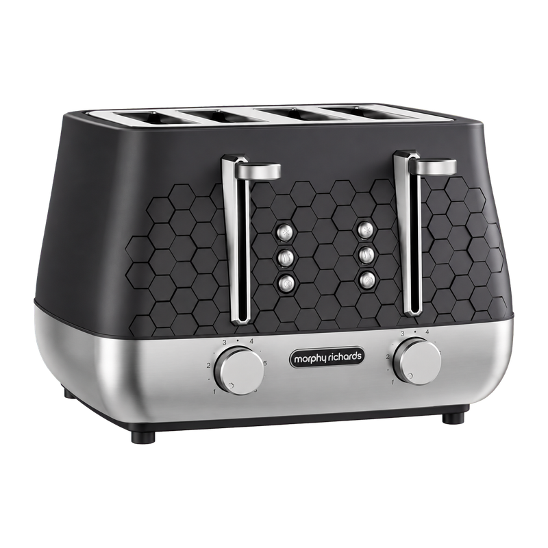 Morphy Richards 243020 Cassini 4-Slice Toaster Moonless Night - Black