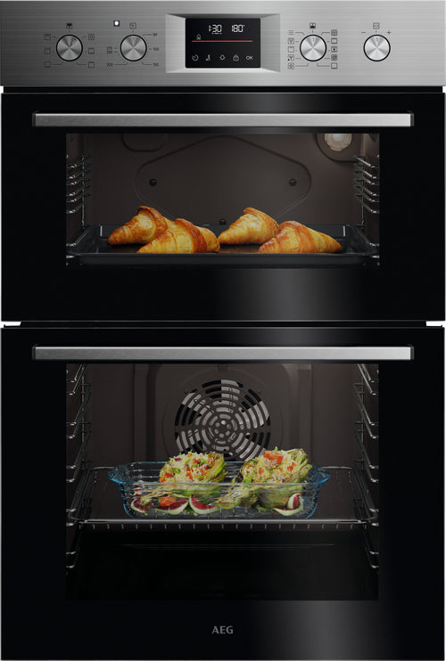 AEG 61L Double Electric Oven - Stainless Steel (Integrated)