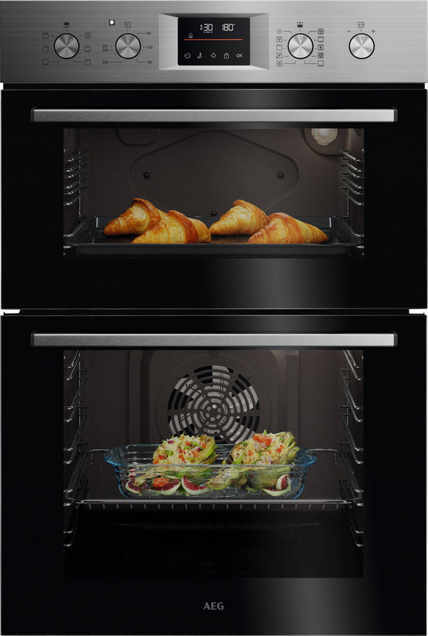 AEG 61L Double Electric Oven - Stainless Steel (Integrated)