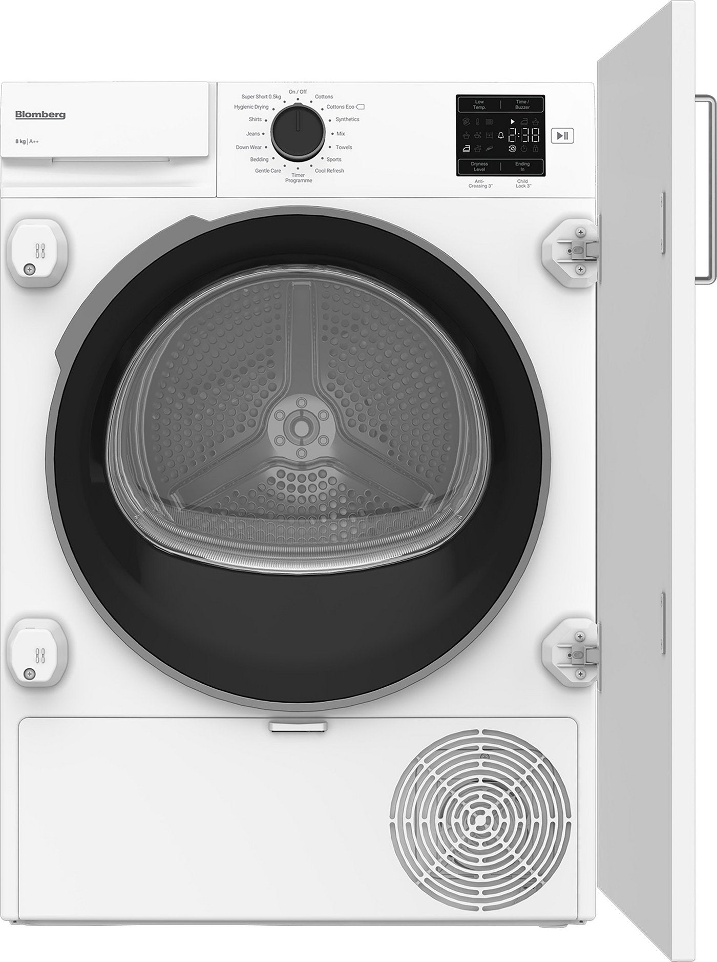 Blomberg 8kg Integrated Heat Pump Tumble Dryer - White