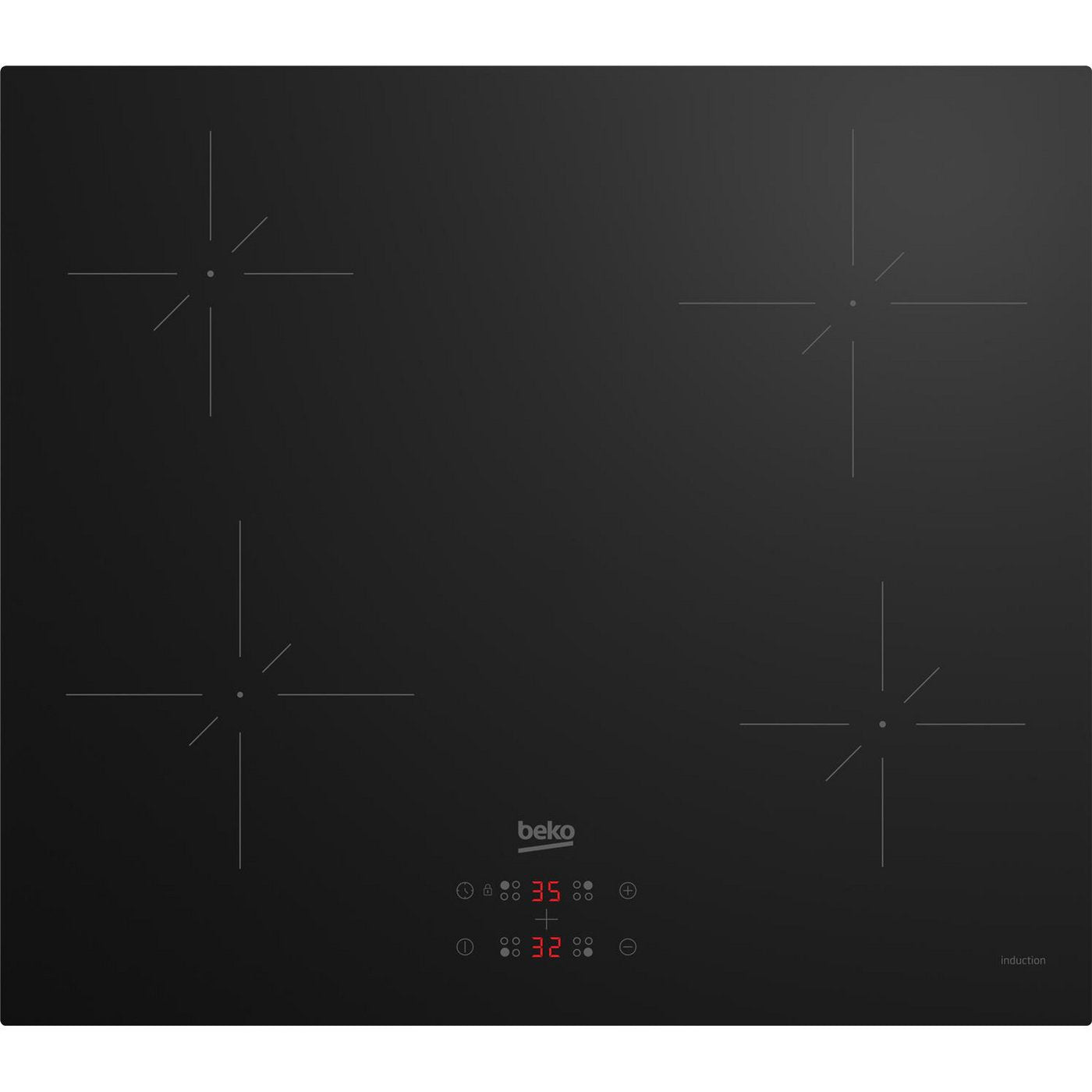 Beko 59cm Induction Hob - Black