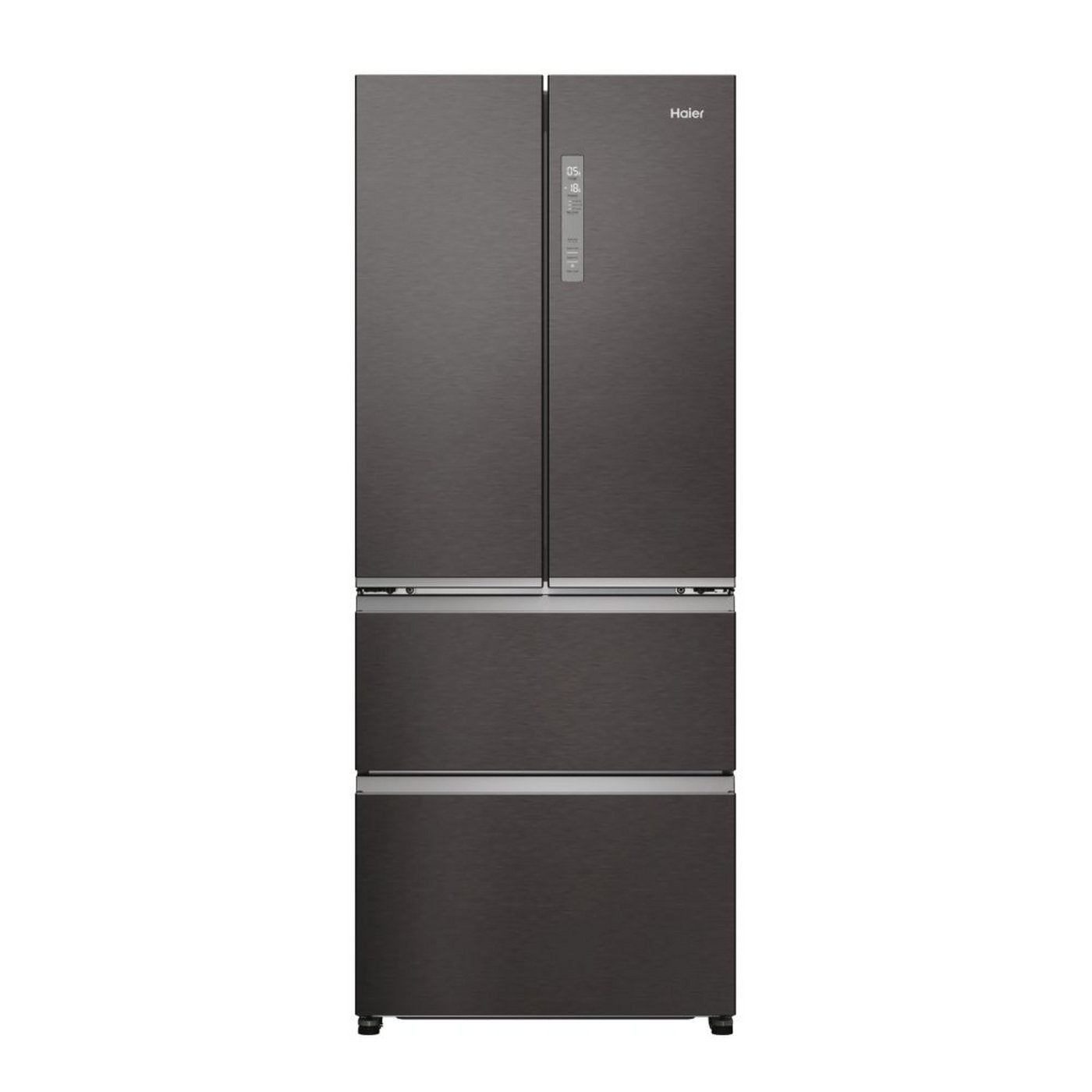 Haier 70cm 60/40 Total No Frost Fridge Freezer - Dark Inox