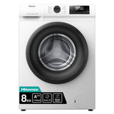 Hisense 8kg 1400 Spin, Steam Washing Machine - White