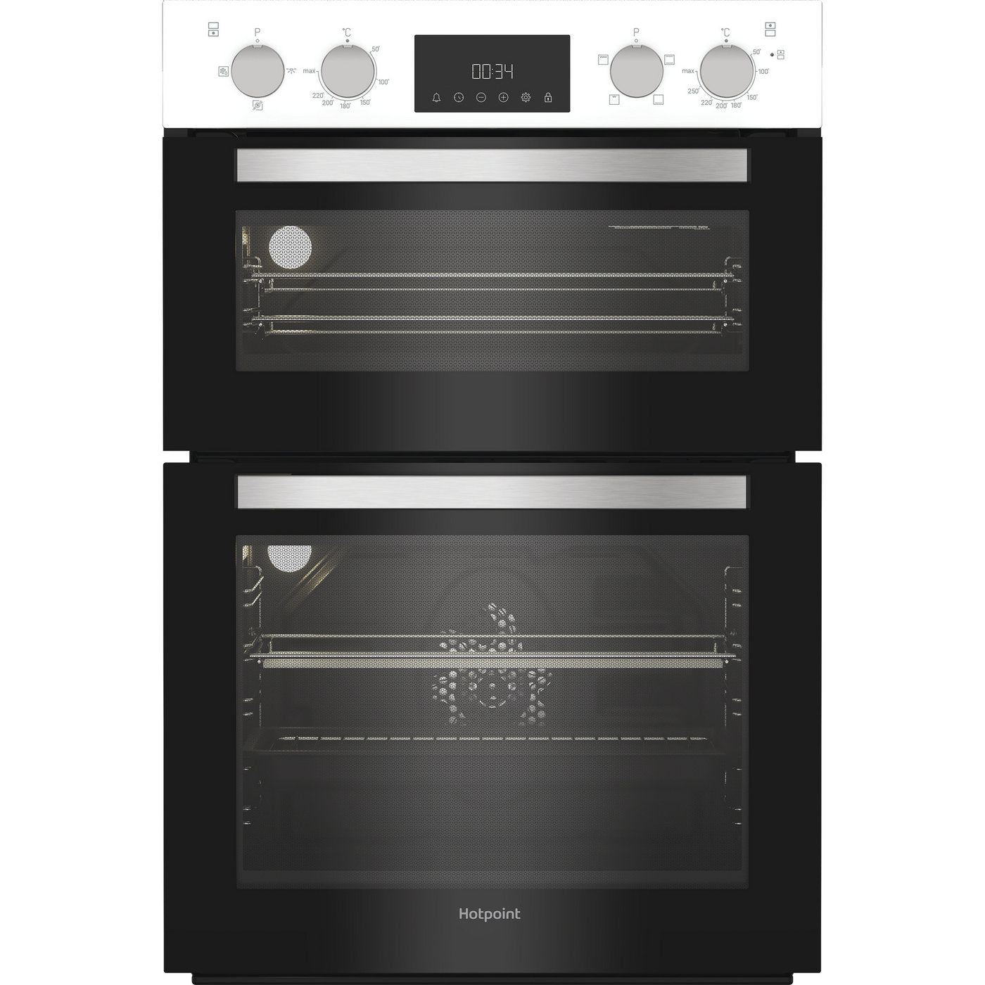 Hotpoint 89cm Built In Electric Double Oven - White