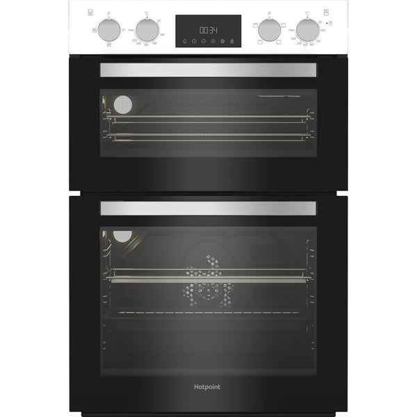 Hotpoint 89cm Built In Electric Double Oven - White