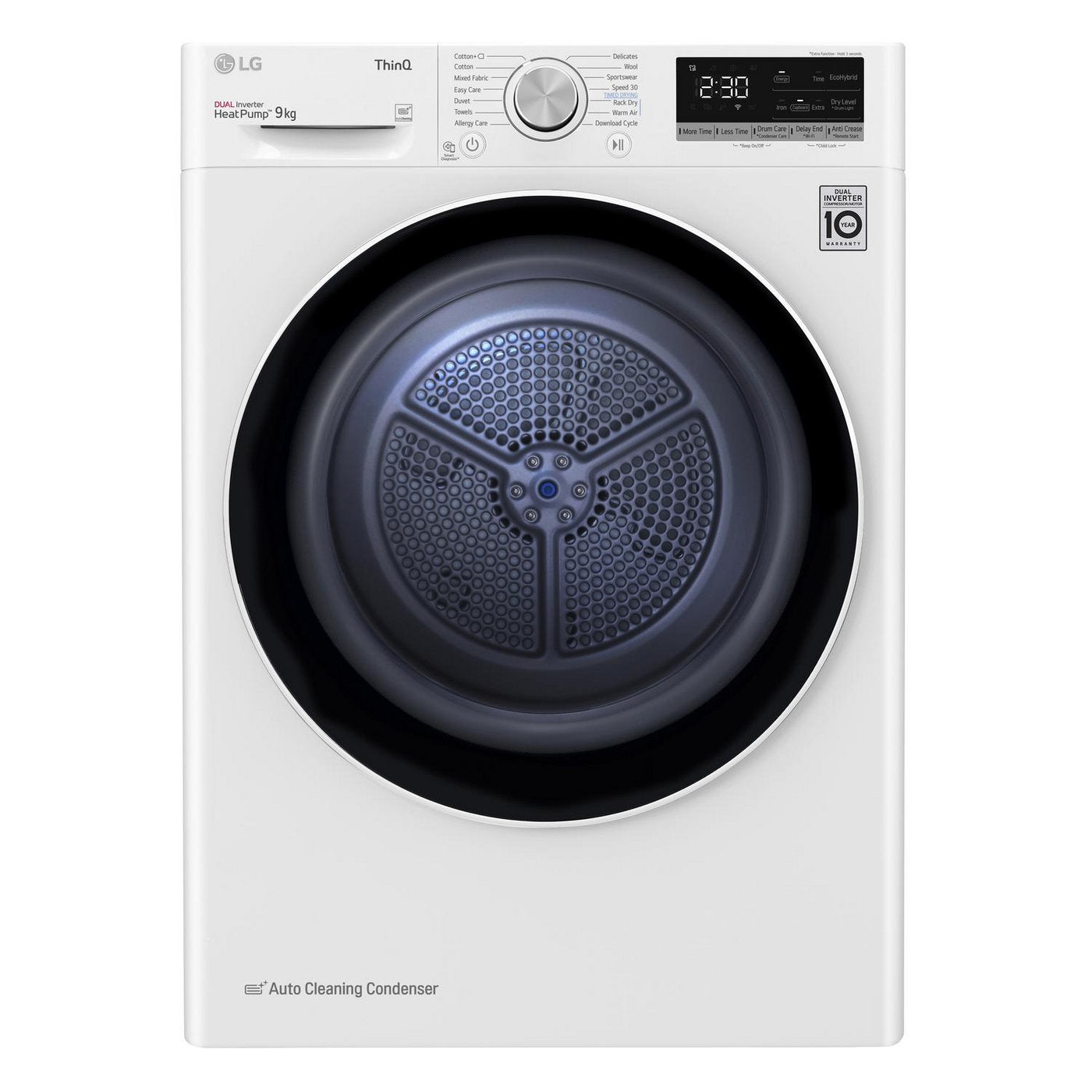 LG 9kg Heat Pump Tumble Dryer - White
