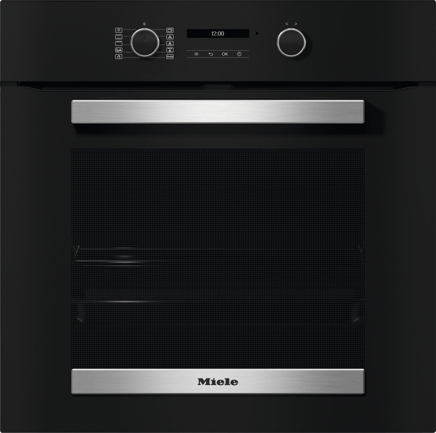Miele H 2465 BP 59.5cm Built In Electric Single Oven - Black & Stainless Steel