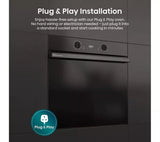 Hisense Built In Electric Single Steam, Plug & Play Oven - Jet Black