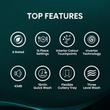 Hisense Full-Size Fully Integrated Dishwasher - 16 Place Settings