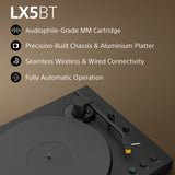 Sony Wireless Bluetooth Turntable with Auto Playback - Premium cartridge & Stylus - Pure Black
