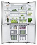 Fisher & Paykel 90.5cm Quad Door Frost Free Fridge Freezer - Stainless Steel