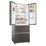Haier 70cm 60/40 Total No Frost Fridge Freezer - Dark Inox