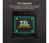Hisense Built In Electric Single Steam, Plug & Play Oven - Jet Black