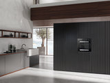 Miele H 2465 BP 59.5cm Built In Electric Single Oven - Black & Stainless Steel