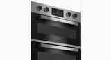 Beko 59.4cm Built under Electric Double Oven - Stainless Steel