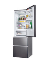 Haier 59.5cm 60/40 Frost Free Fridge Freezer - Dark Inox