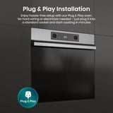 Hisense 59.5cm Built In Electric Single Oven - Black & Stainless Steel