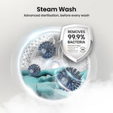 Hisense 10.5kg 1400 Spin Steam Washing Machine - Black