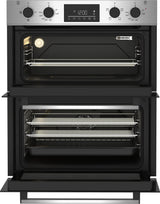 Beko 59.4cm Built under Electric Double Oven - Stainless Steel