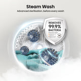 Hisense 12kg 1400 Spin, Steam Washing Machine - White