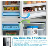 Midea 54.7cm 60/40 Total No Frost Fridge Freezer - Black