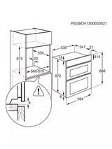 AEG 66L Double Built In Oven - Black